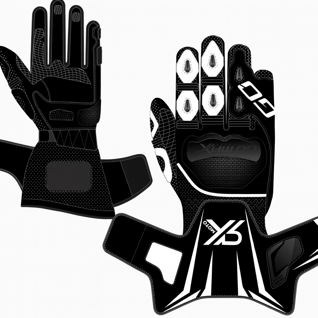 RX Moto Stealth Leather Gloves (gauntlet)