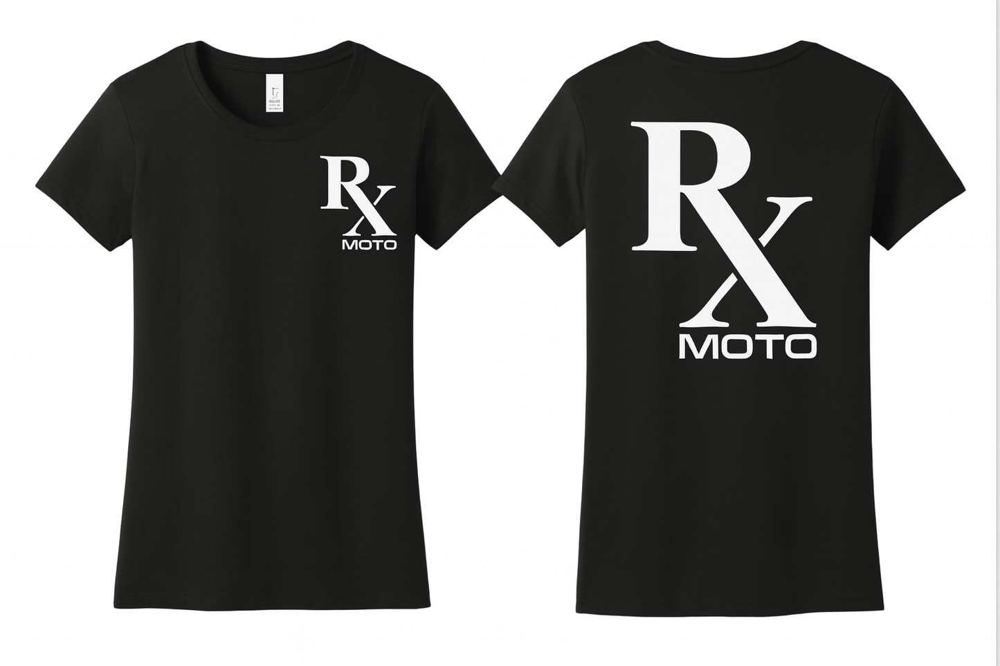 RX Moto Ladies District Crew Neck T-Shirt (Black)