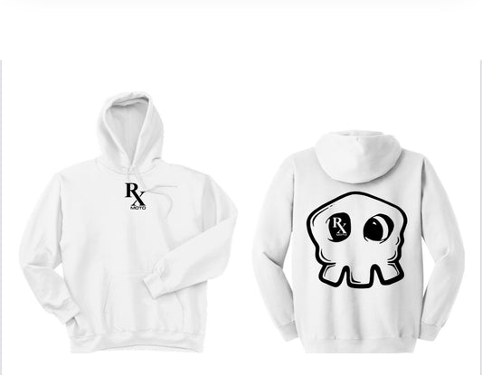 RX Moto Men’s District Skull Hoodie (White)