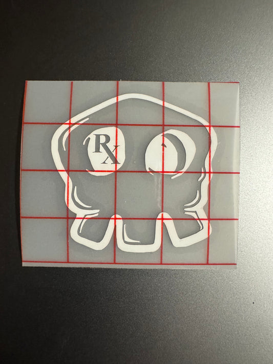RX Moto Skull Mascot 3 inch Vinyl Decal