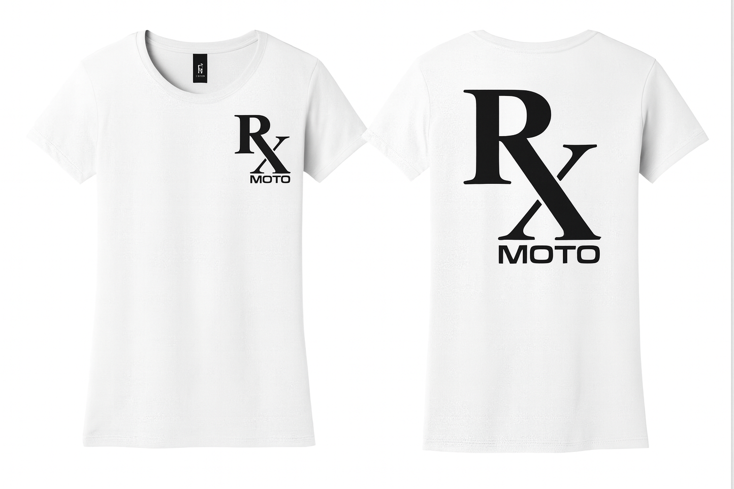 RX Moto Ladies District Crew Neck T-Shirt (white)