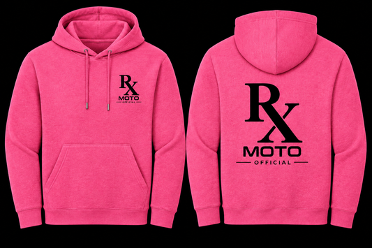 RX Moto Official Breast Cancer Awareness Month 🩷🖤 Men’s Pink District Hoodie
