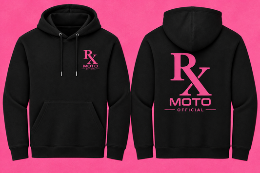 RX Moto Official Breast Cancer Awareness 🩷🖤 Men’s Black Hoodie